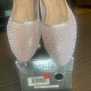 Lady Couture Flat mesh Skimmer with Metallic Studs, Emma